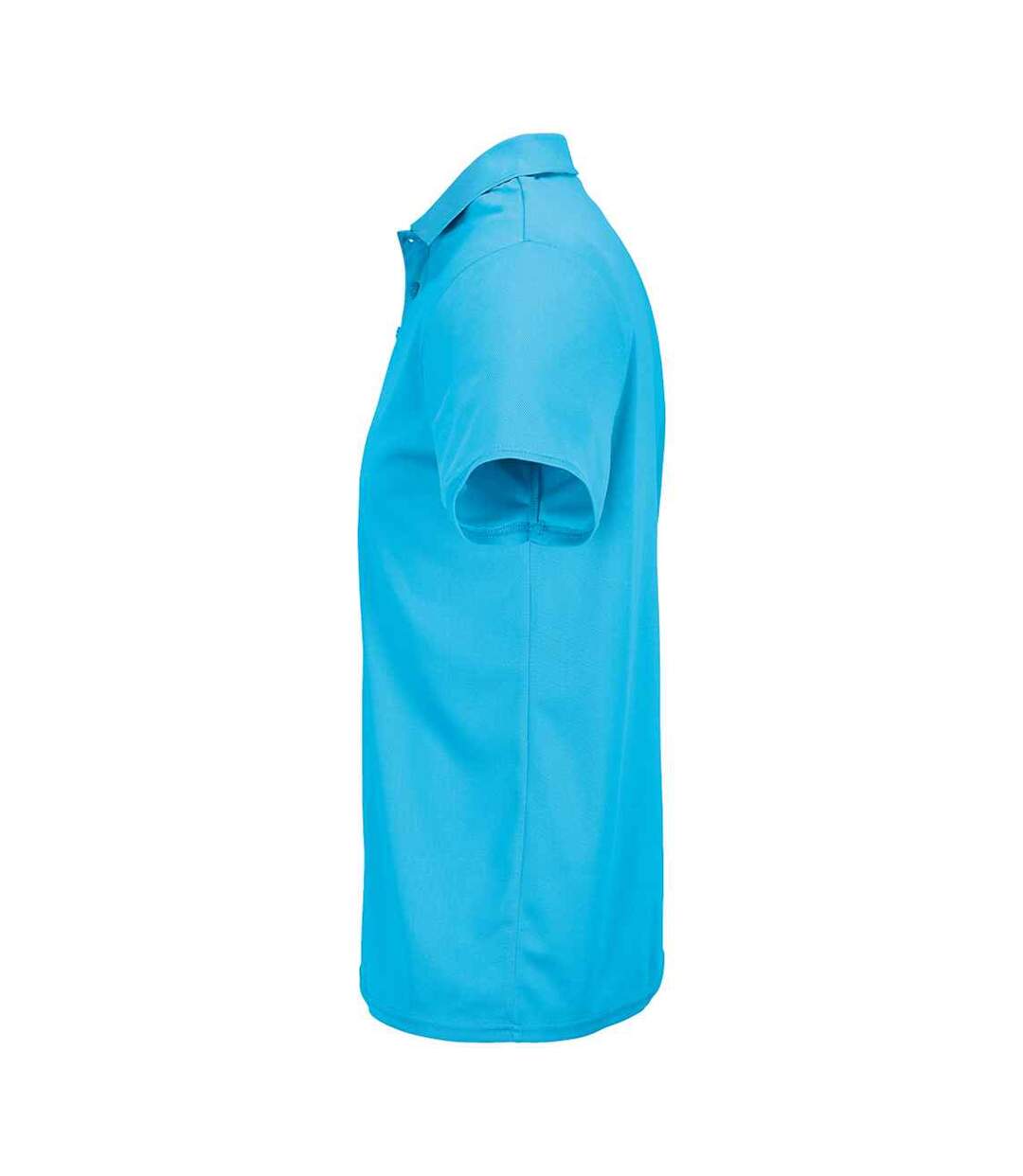 Unisex adult pitcher recycled polyester polo shirt aqua SOLS-3