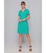 Robe zippée maille polo, détails rayés-1