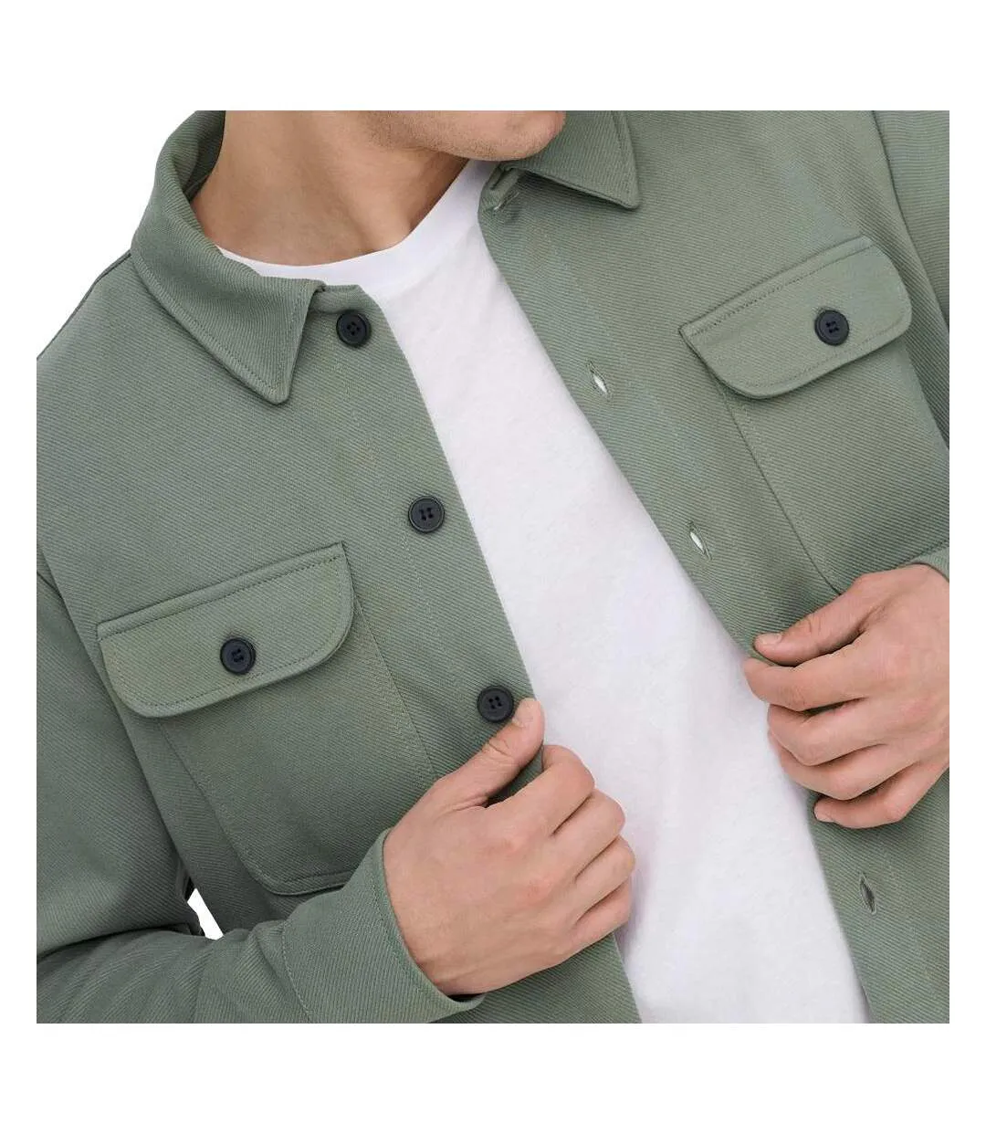 Veste kaki homme only & sons kodyl-3