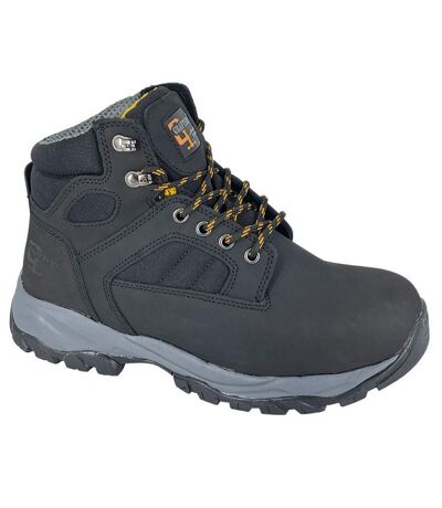 Grafters Mens Action Nubuck Safety Boots (Black) - UTDF2262