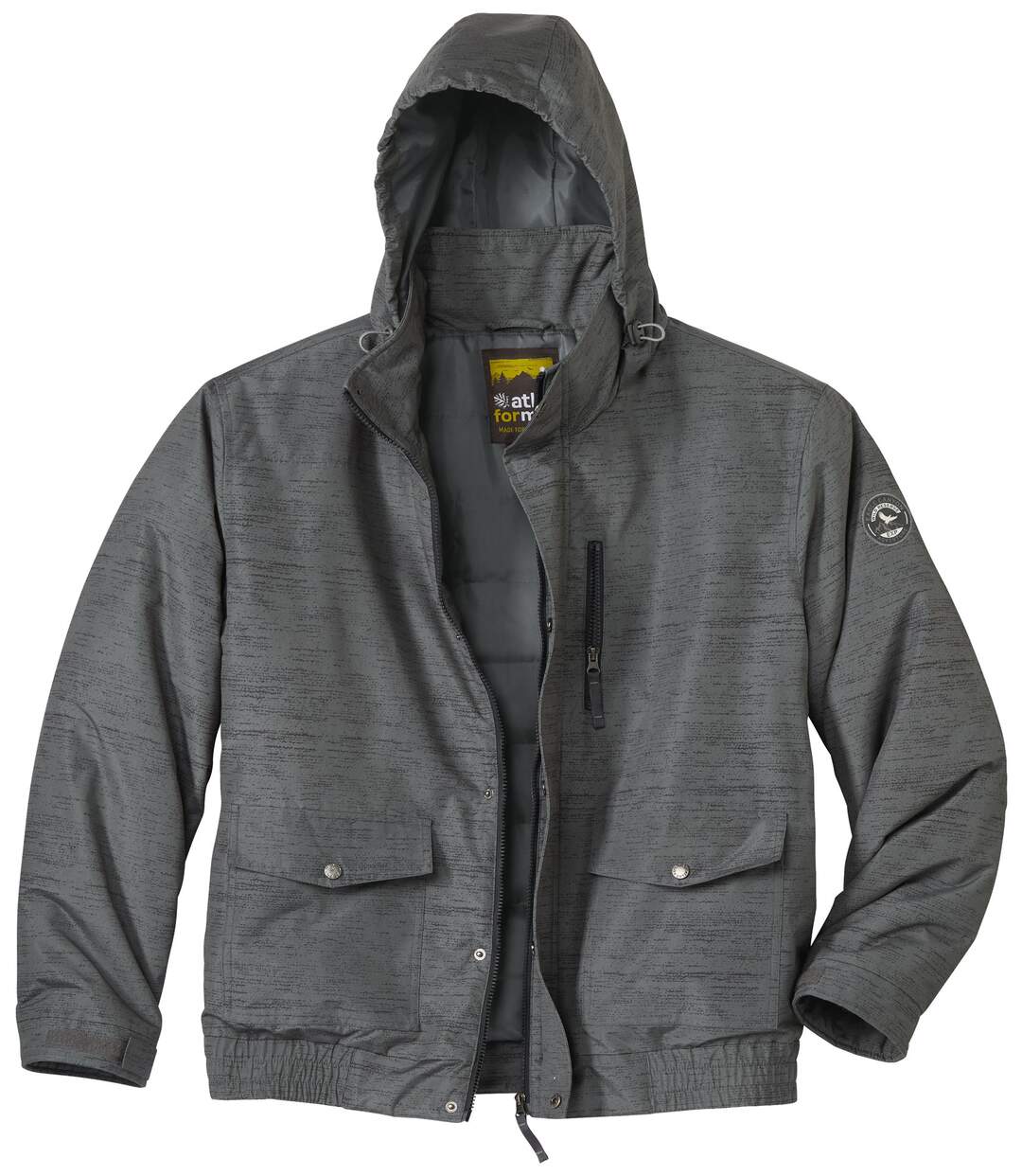 Men's Grey Microfibre Jacket - Water-Repellent-6