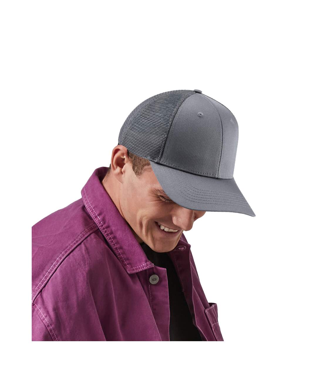 Casquette trucker urbanwear adulte gris Beechfield-2