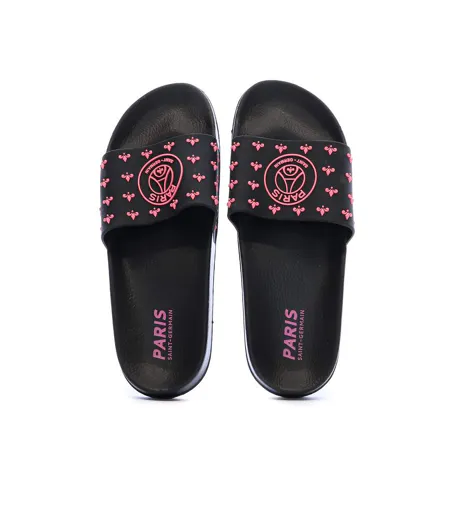 Claquettes noir/rose homme psg citral