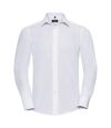 Russell Collection Mens Easy Care Tailored Poplin Shirt (White)