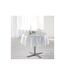 Nappe Ronde Imprimée Shantung 180cm Blanc-1