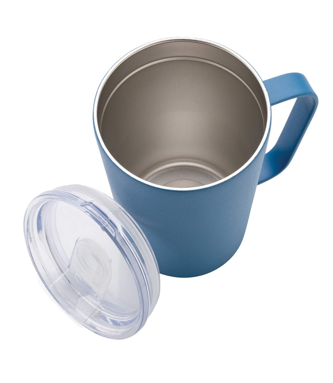 Modern recycled stainless steel mug with lid one size blue XD Collection-2
