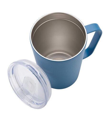 Modern recycled stainless steel mug with lid one size blue XD Collection