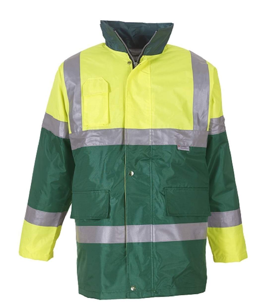 Veste contrastante haute visibilité - YHVP303 - jaune fluo et vert-1