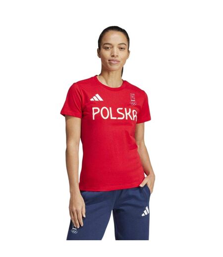 T-shirt Entraînement Poland Hiit Femme Rouge Écarlate Adidas