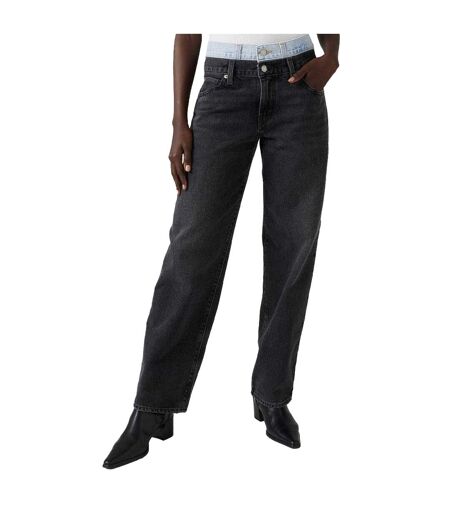 Womens/ladies 94 Denim High Rise Baggy Jeans Black Wash Levis