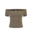 T-shirts Motif/style Côtelé Femme Blanc Olive Urban Classics-4