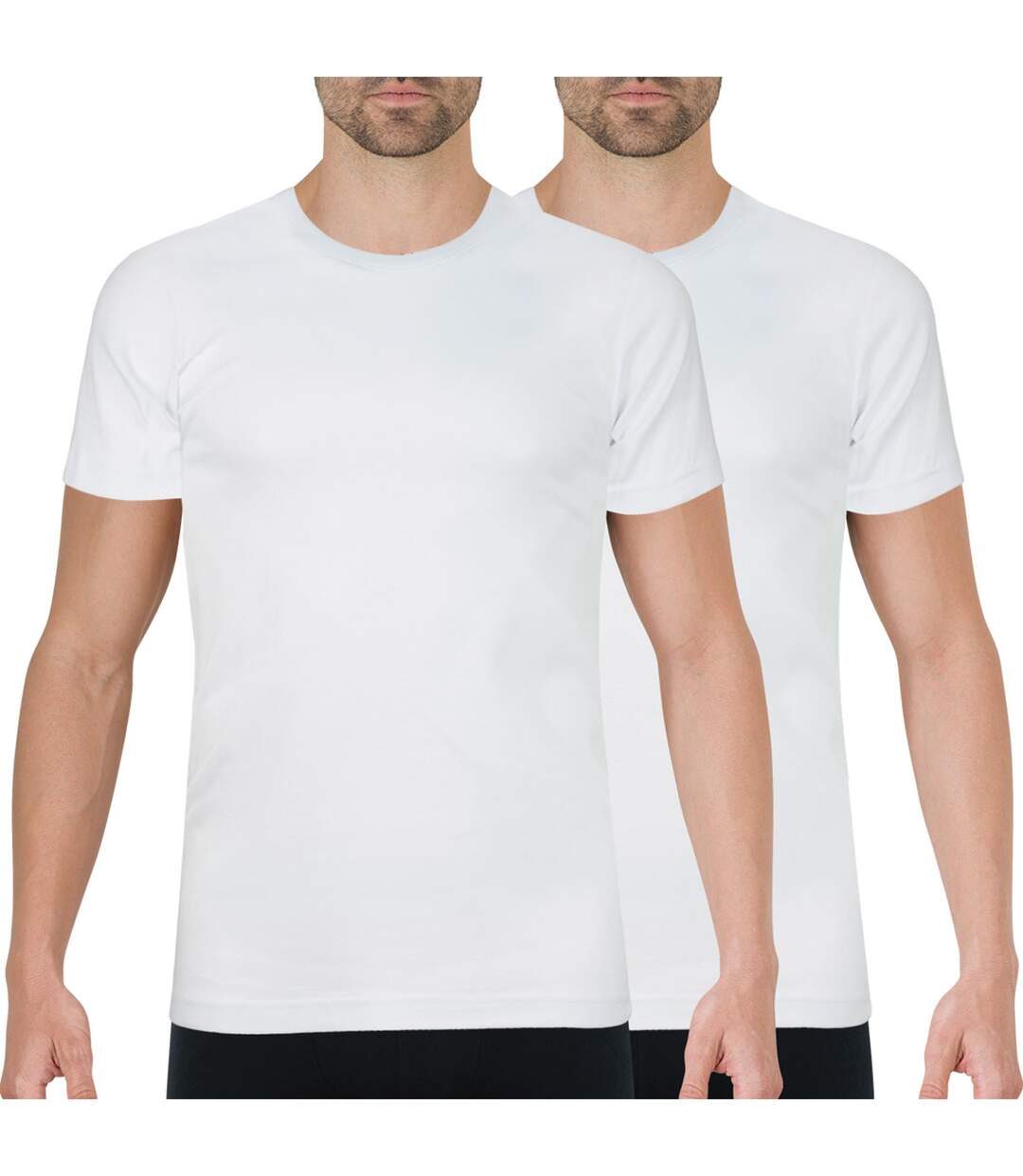 Lot de 2 tee-shirts col rond homme Coton Bio