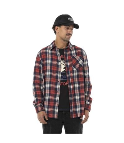 Chemise homme manches longues en flanelle à carreaux logo dos Tyler Vondutch