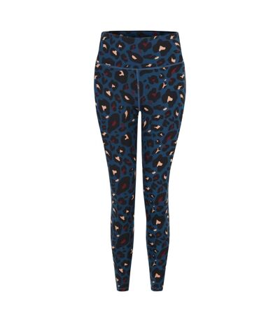Womens/ladies influential animal print gym leggings moonlight denim Dare 2B