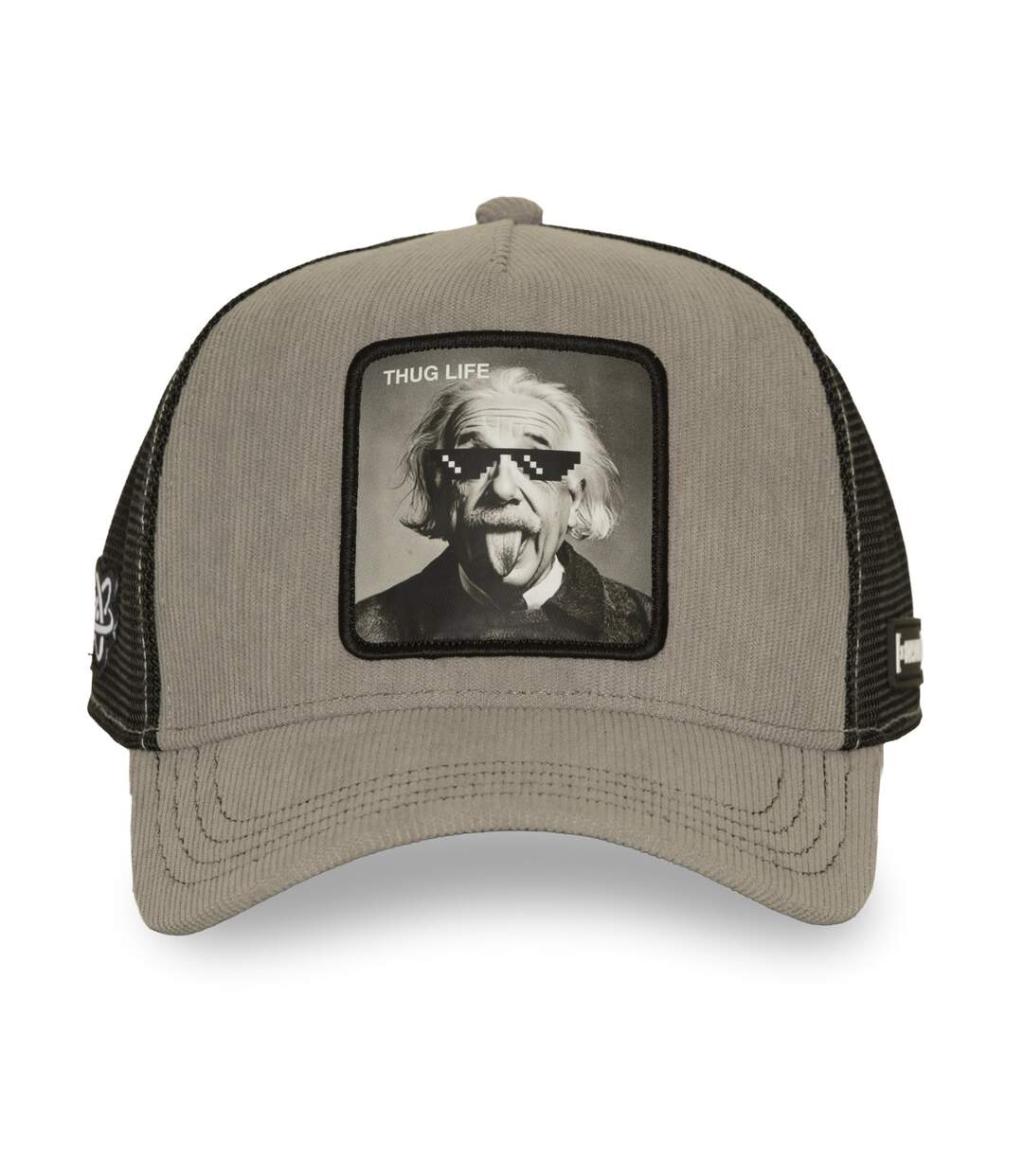 Casquette trucker avec filet effet velours et patchThug Life Capslab-2