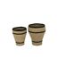 Lot de 2 Cache-Pots Paniers Lignes Herbes Marines 45cm Naturel