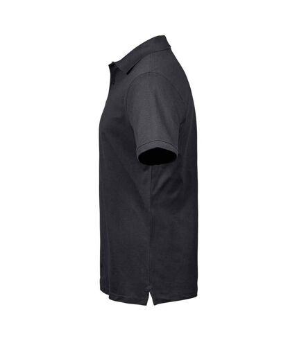 Tee Jays Mens Cotton Pique Polo Shirt (Dark Grey)