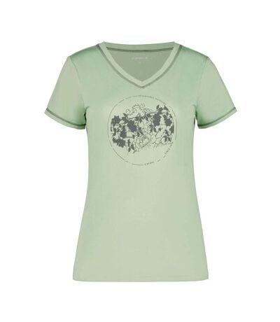 T-shirt Burnham Femme Vert Noir Icepeak