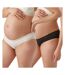 x2 Culottes de Grossesse Blanche/Noir Femme Mamalicious Panties - L/XL