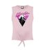 Womens/ladies blondie sleeveless crop top pink 182 Amplified