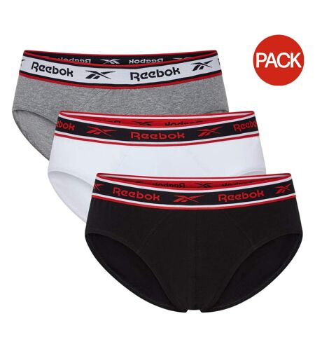 Lot De 3  Slips Homme Noir Blanc Gris Reebok