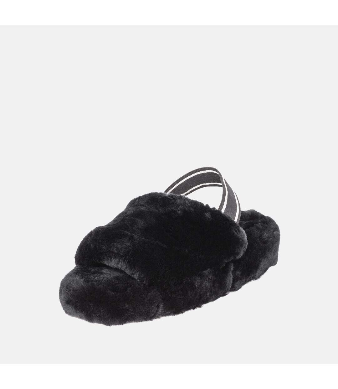 Ladies Grey Ava Sheepskin Slipper Sling Back-5