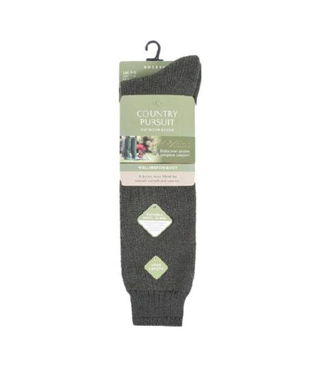 Mens Wool Knee High Wellington Boot Socks