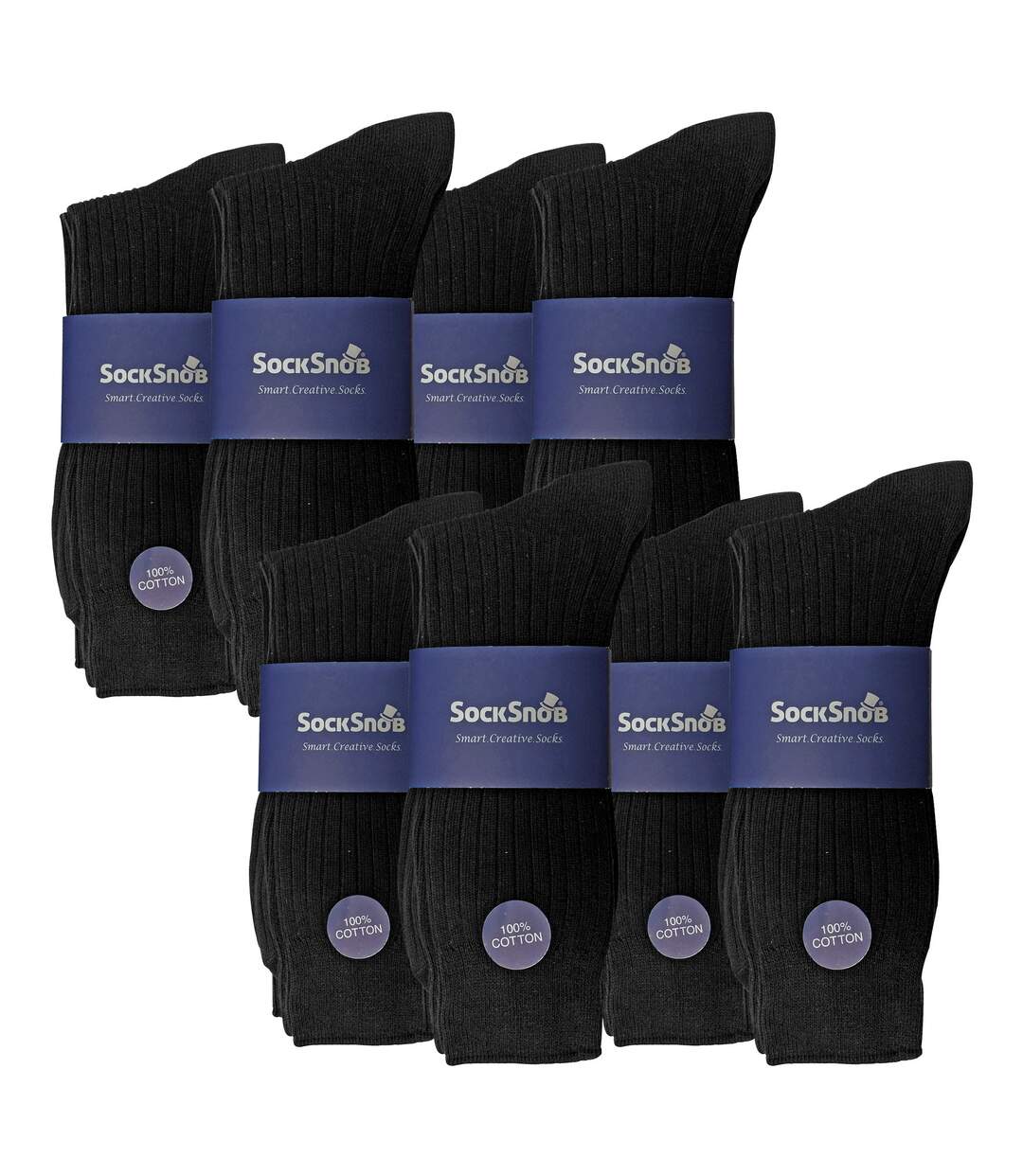 24 Pairs Multipack Mens Ultimate Comfort 100% Cotton Socks-2
