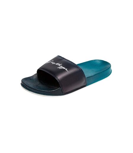 Unisex adult speckle fade sliders blue/black/white Hype