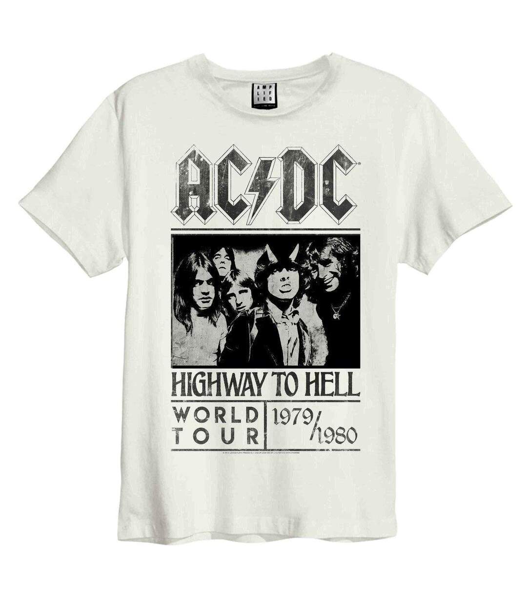 T-shirt highway to hell tour adulte blanc AC/DC