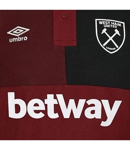Umbro Mens 23/24 West Ham United FC Polo Shirt (New Claret/Black/Tawny Port)