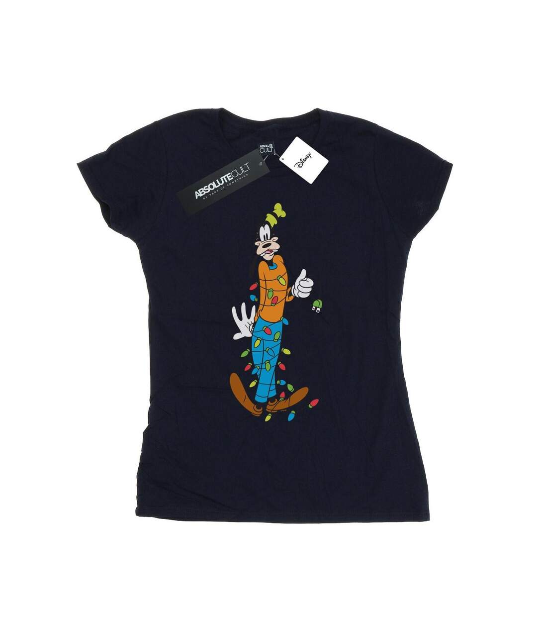 Disney T-shirt en coton Femme/Les femmes Goofy Christmas Lights (Bleu marine) - UTBI32875-1