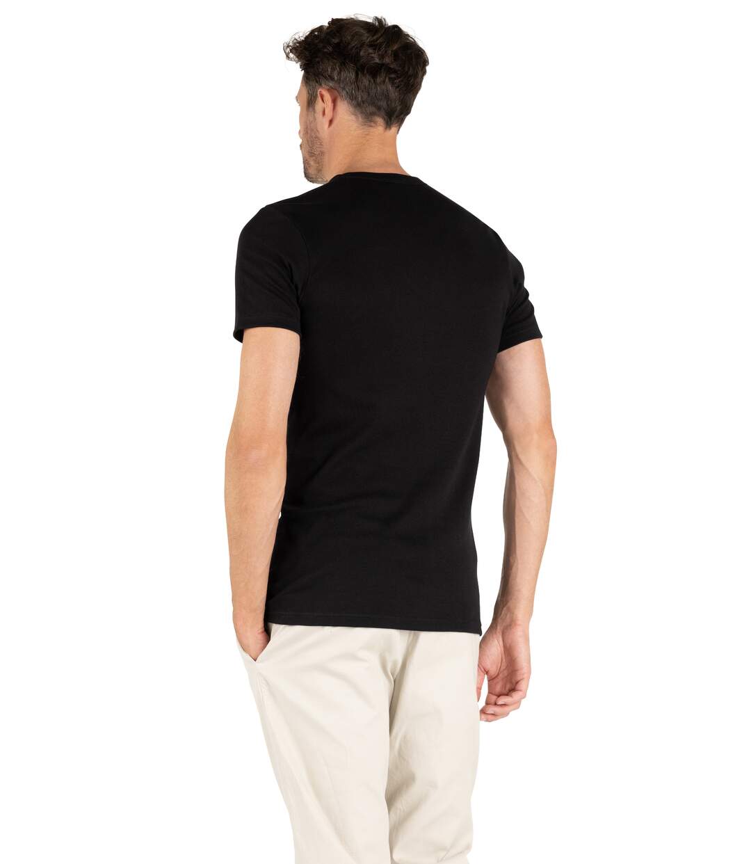 Tee-shirt col rond manches courtes homme Ligne Chaude Interlock Eminence-2