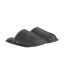 Crosshatch Mens Tinuviel Faux Fur Slippers (Black/Charcoal) - UTBG663