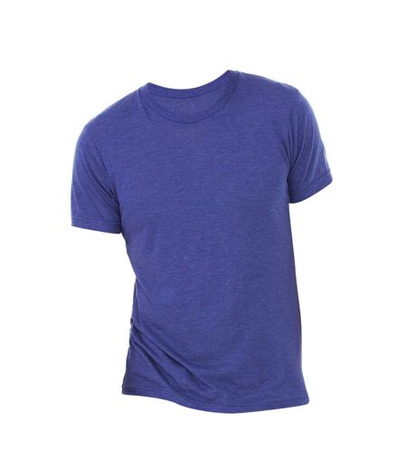 Canvas Mens Triblend Crew Neck Plain Short Sleeve T-Shirt (Navy Triblend)