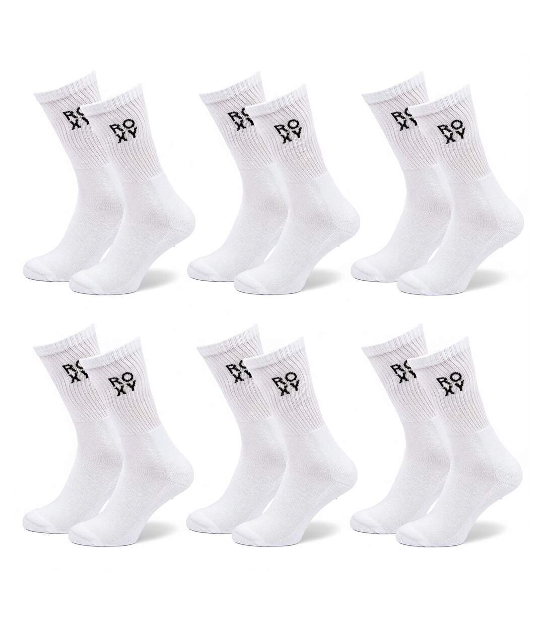 ROXY Lot Chaussettes Femme Crew – Pack 6 Paires-1