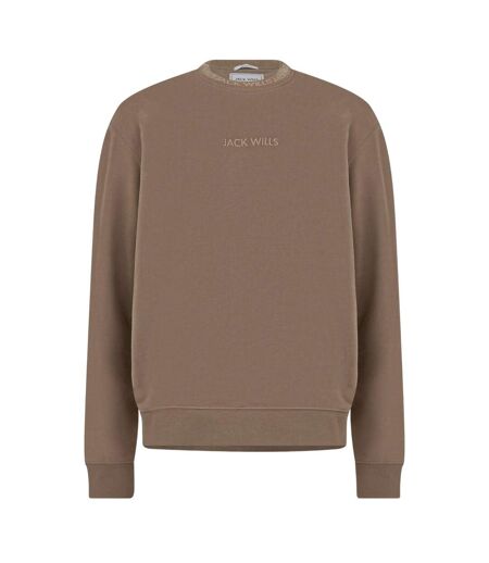 Mens Jacquard Crew Neck Sweatshirt Fawn Jack Wills