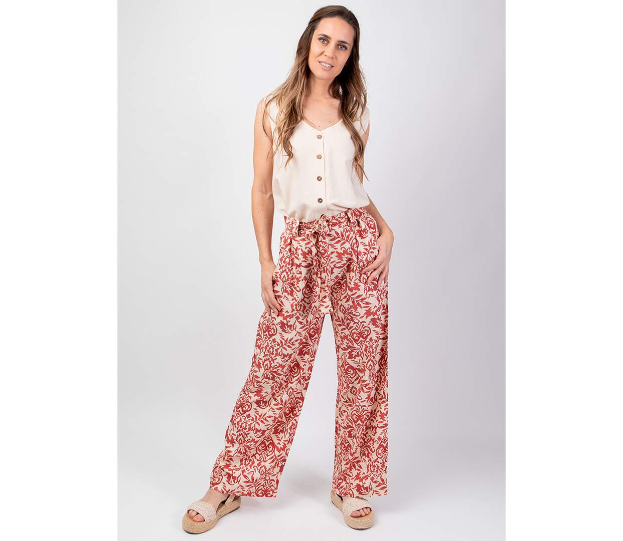 Pantalon femme fluide MELODY style ethnique Coton Du Monde-2
