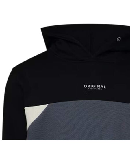 Mens Castlebay Colour Block Hoodie Slate Crosshatch