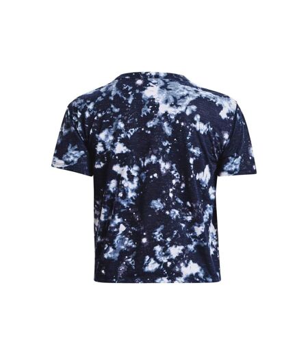 T-shirt run trail femme bleu nuit / blanc / bleu Under Armour