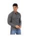 Mens Glasby Long-sleeved Polo Shirt Dark Grey Marl Peter Werth-2