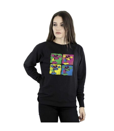Disney Sweatshirt Mickey Mouse Pop Art Femmes/Dames (Noir) - UTBI29133