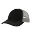 Atlantis Unisex Adult Rapper 5 Panel Canvas Recycled Trucker Cap (Black/Gray) - UTAB566