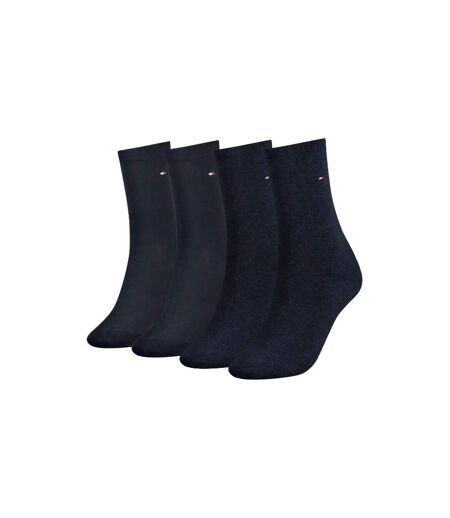 Chaussettes Motif/style Logo Brodé Femme Bleu Marine Tommy Hilfiger