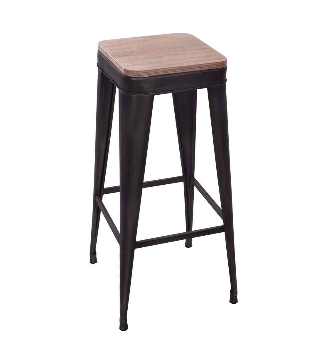 Tabouret de bar en métal Joris - H. 80 cm-1