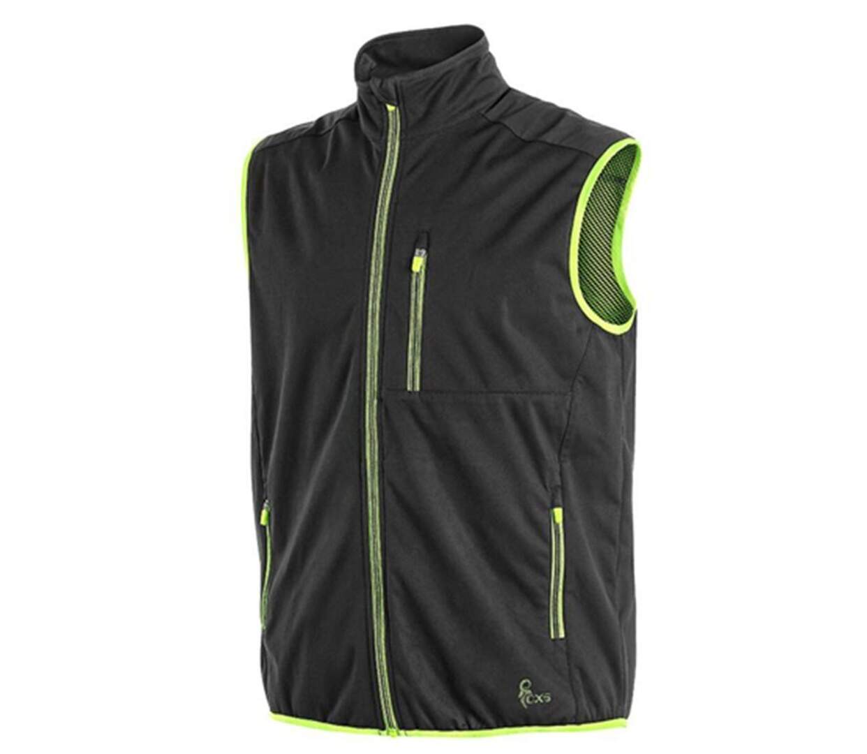 Gilet sans manches softshell - Homme - CXS1320-010 - noir et jaune-1