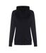 Sweat À Capuche Femme Noir Vif AWDis Cool-2