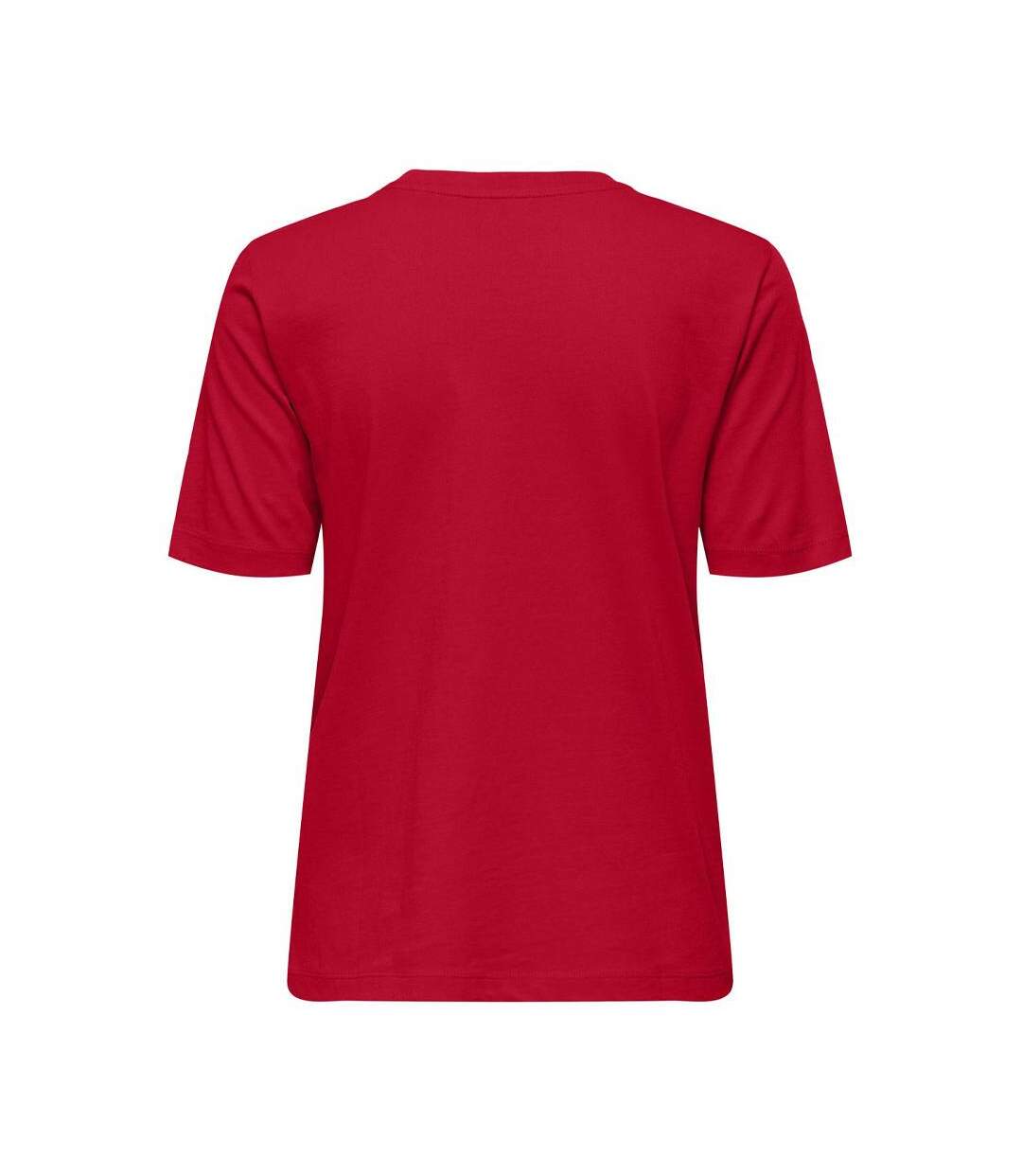 T-Shirt rouge femme only happy-2