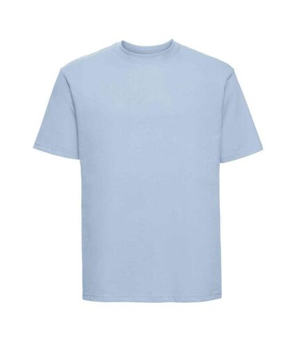 Mens ringspun cotton classic t-shirt mineral blue Russell