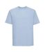 Mens ringspun cotton classic t-shirt mineral blue Russell